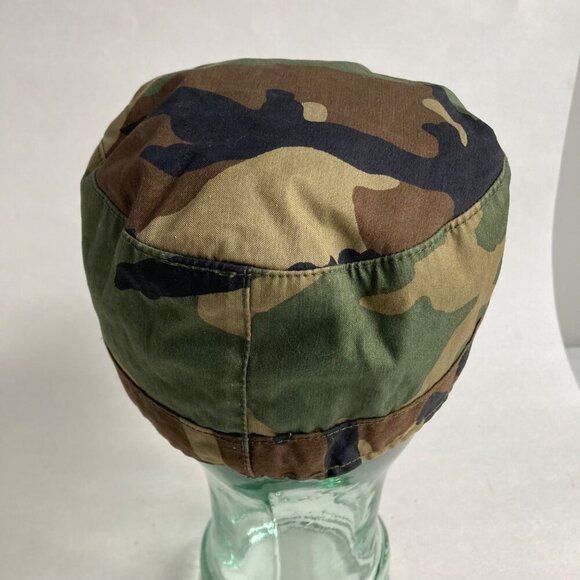 US Army Cap Camouflage Pattern Class 1 Hat 7-1/4 Woodland Winter Cold Weather - Picture 3 of 8